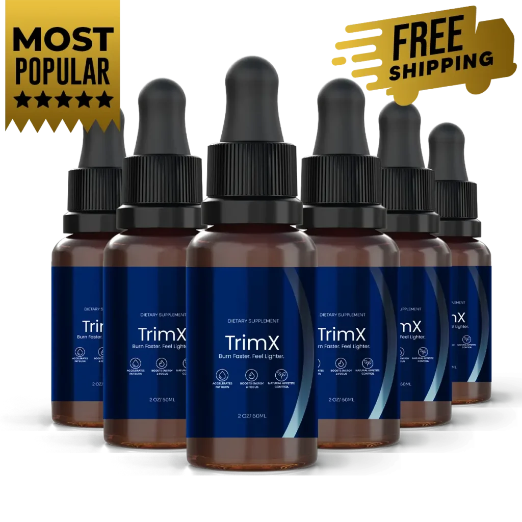 TrimX Dietary Supplement Drops – Burn Faster Feel Lighter – 6 Bottle Pack with Free Shipping – Most Popular Fat Burner with Natural Appetite Control