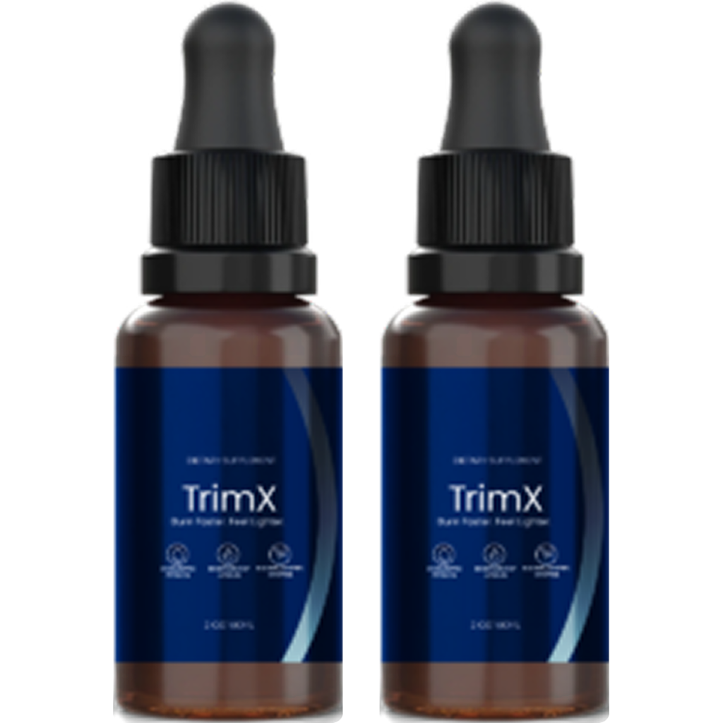 TrimX Dietary Supplement Drops – 2 Bottle Pack – Burn Faster Feel Lighter – Natural Fat Burner with Appetite Control and Energy Boost – 2oz/60ml Each